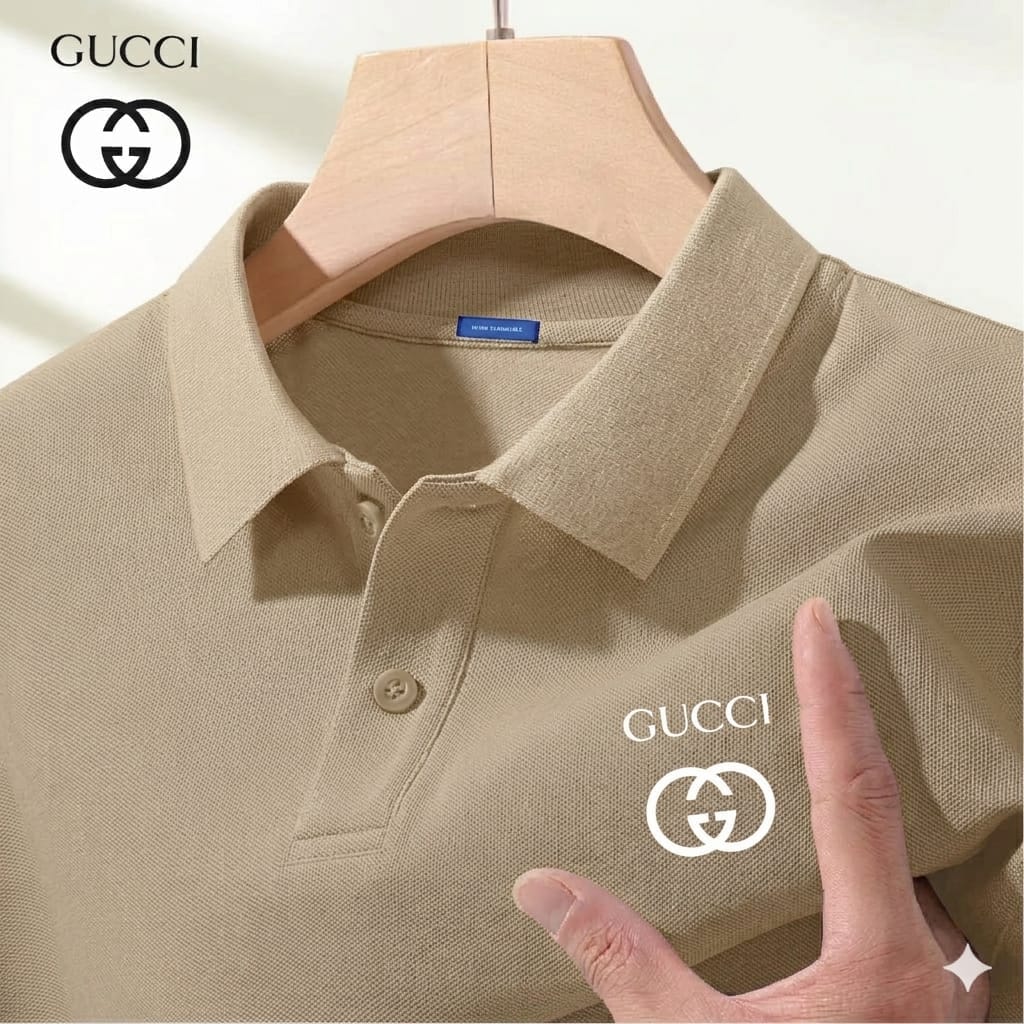 Beige Emblem Polo