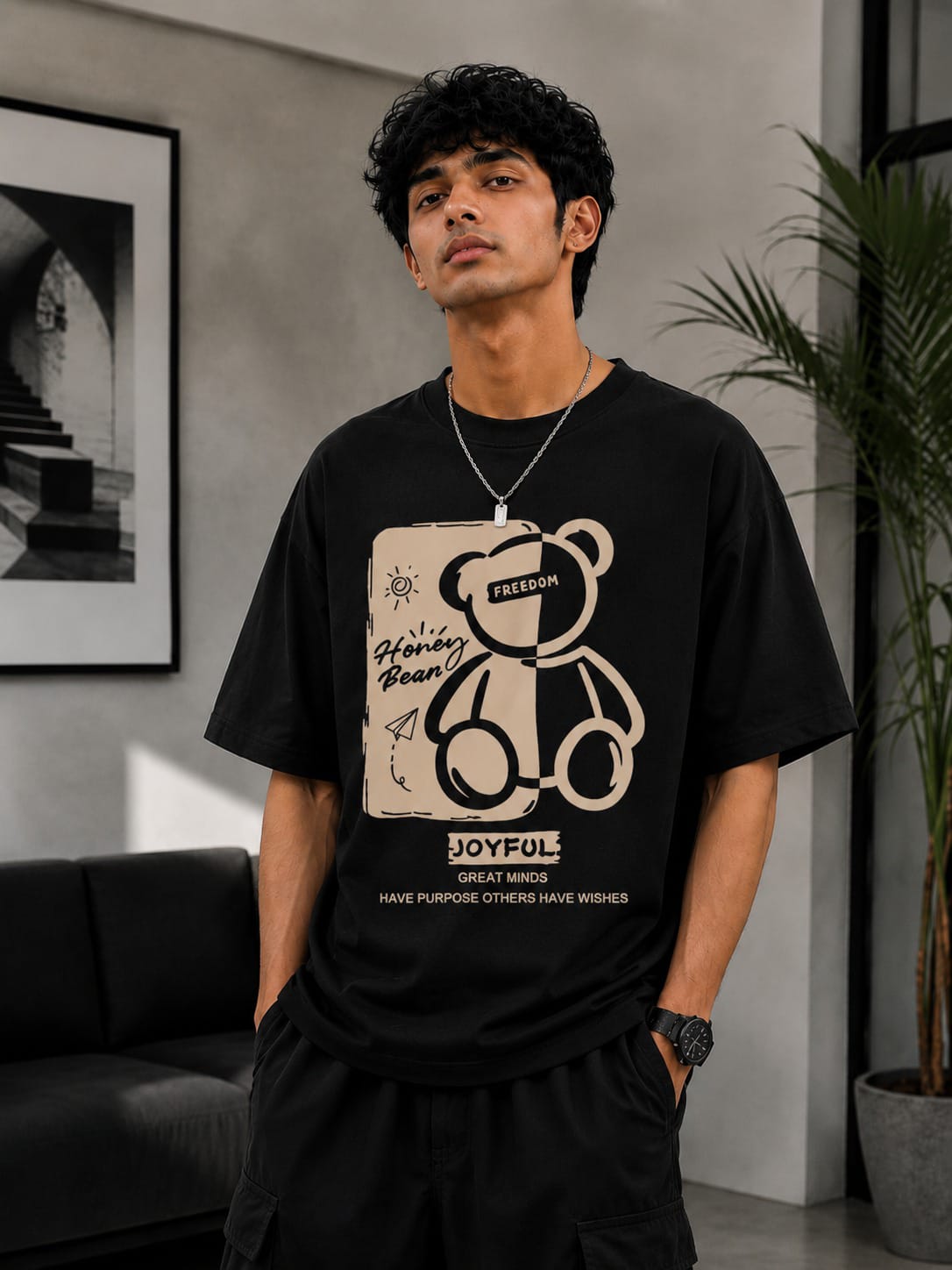 Black Bear Tee - Minhaz Unique Fashion