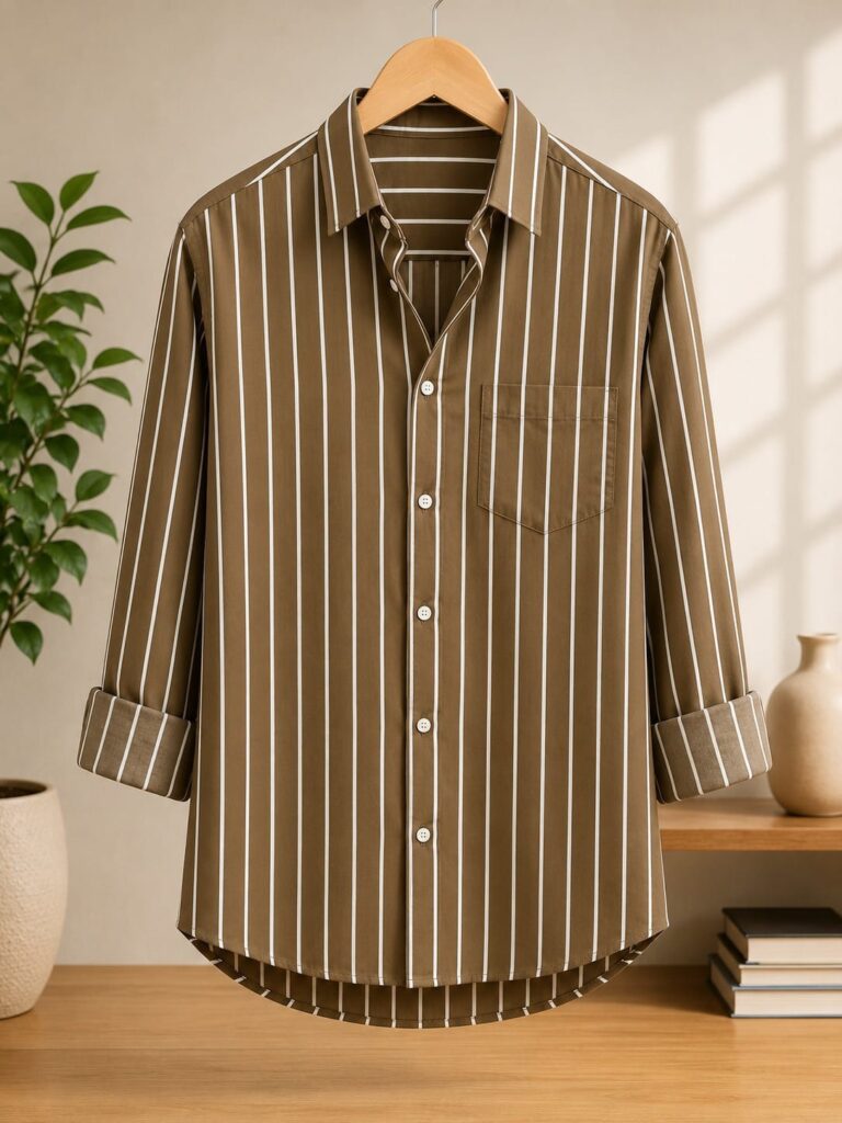 Brown Stripe Shirt
